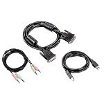 Trendnet Male 3.5 mm Jack, DVI-I, USB A to Male 3.5 mm Jack, DVI-I, USB B KVM Cable