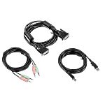 Trendnet Male 3.5 mm Jack, DVI-I, USB A to Male 3.5 mm Jack, DVI-I, USB B KVM Cable