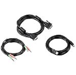 Trendnet Male 3.5 mm Jack, DVI-I, USB A to Male 3.5 mm Jack, DVI-I, USB B KVM Cable