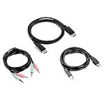Trendnet Male 3.5 mm Jack, DisplayPort, USB A to Male 3.5 mm Jack, DisplayPort, USB B KVM Cable