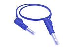 Mueller Electric Test lead, 32A, 600V, Blue, 0.5m Lead Length