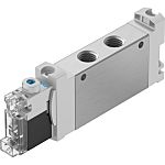 Festo 5/2-Way, Monostable Pneumatic Solenoid Valve - Electrical G 1/8 VUVG Series 24V dc