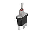 TE Connectivity Toggle Switch, Panel Mount, On-(On), Single Pole, Quick Connect Terminal, 250V ac