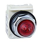 Schneider Electric, 9001K, Panel Mount Red LED Pilot Light, 30mm Cutout, IP66, Round, 48V