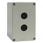 Schneider Electric Grey Die Cast Zinc Harmony XAP Enclosure - 2 Hole 22mm Diameter