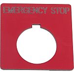 Schneider Electric Legend Plate for Use with Push Button, EMERGENCY STOP
