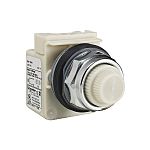 Schneider Electric, 9001K, Panel Mount White Incandescent Pilot Light, 30mm Cutout, Round, 110 → 120V ac