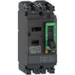 Schneider Electric, ComPacT MCCB 2P 50A, Breaking Capacity 25 kA, Fixed Mount