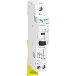 Schneider Electric RCBO, 25A Current Rating, 1P+N Poles, 100mA Trip Sensitivity, Type C, Acti9 Range