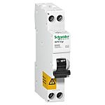Schneider Electric RCBO, 16A Current Rating, 1P+N Poles, 30mA Trip Sensitivity, Type C, Acti9 Range
