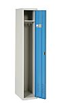 1 Door Vented Metal Blue, Light Grey Locker, 1800 mm x 300 mm x 500mm