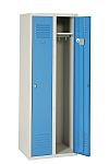 2 Door Vented Metal Blue, Light Grey Locker, 1800 mm x 600 mm x 500mm