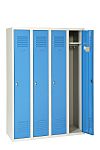 3 Door Vented Metal Blue, Light Grey Locker, 1800 mm x 900 mm x 500mm
