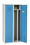 2 Door Vented Metal Blue, Light Grey Locker, 1800 mm x 800 mm x 500mm
