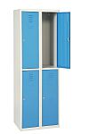 4 Door Vented Blue, Light Grey Locker, 1800 mm x 600 mm x 500mm
