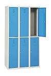6 Door Vented Blue, Light Grey Locker, 1800 mm x 900 mm x 500mm