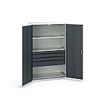 2 Door, 4 Drawer Sheet Steel Cupboard, 1300 x 550 x 2000mm