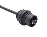 Bulgin Straight, Panel Mount, Socket- Single Port Type A to B USB 3.0 IP66, IP68, IP69K USB Connector