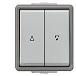 Siemens Grey Push Button Light Switch, 2 Way, 2 Gang, DELTA