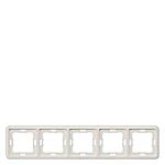 Siemens White 5 Gang Frame