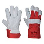 Portwest A220 Green Polyester Construction Work Gloves, Size L, Rubber Coating