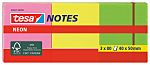 Tesa Green, Orange, Pink, Yellow Sticky Note, 100 Notes per Pad, 50mm x 40mm