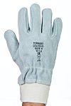 Tornado Colossus Grey Leather Cut Resistant Work Gloves, Size 9, Leather Coating
