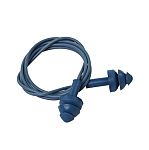 Detectamet 410 Series Blue Reusable Corded Ear Plugs, 19dB Rated, Metal Detectable, 200Pair Pairs
