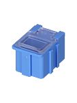Licefa 1 Cell Blue, Transparent Compartment Box, 21mm x 21.8mm x 29.4mm