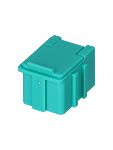 Licefa 1 Cell Green SB Compartment Box, 21mm x 21.8mm x 29.4mm