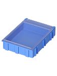 Licefa 1 Cell Blue, Transparent Compartment Box, 21mm x 63mm x 85.3mm