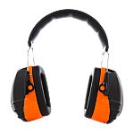 Skytec H5 Ear Defender with Headband, 34dB, Black, Orange
