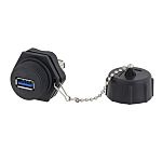 L-Com Straight, Socket- Single Port Type USB Type A 3 USB Connector