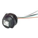 L-Com Straight, Socket- Single Port Type USB Type B 2 USB Connector