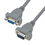 L-Com Male DB9 to Female DB9 Serial Cable, 5ft PVC, CSM Series