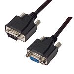L-Com Male DB9 to Female DB9 Serial Cable, 5ft PVC, CSM Series