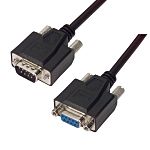 L-Com Male DB9 to Female DB9 Serial Cable, 5ft PVC, CSM Series