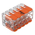 Borne à leviers WAGO 221, 10 pôles , Cage à ressort, 32A