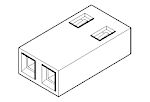 Molex, 7859 Shunt Female Straight Black C-Grid Shunt 2 Way 1 Row 2.54mm Pitch