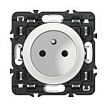 Legrand 0677 White Plug Socket, 2 Poles, 16A