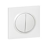 Legrand White Push Button Light Switch, 5 Way, 2 Gang, 6007