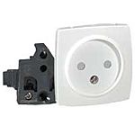 Legrand 0861 White Plug Socket, 2 Poles, 16A, Indoor Use