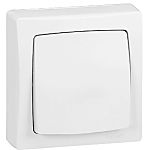 Legrand White Push Button Light Switch, 2 Way, 1 Gang, 0860