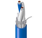 Belden, 9463 series Aluminum-Lined Polyester Foil, Tinned Copper Braided Shield Blue Twinaxial Cable, 6.05mm OD 305m,