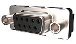 Amphenol ICC 9 Way Plug-In Mount D-sub Connector Socket, 2.74mm Pitch, with Screw