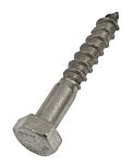RS PRO Hex Coach Screw, Stainless Steel, 6mm x 40mm