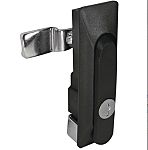 RS PRO Black Cabinet Lock, 28.5mm Panel-to-Tongue, 25 x 100mm Cutout, Key Unlock