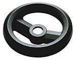 RS PRO Black Glass-Fibre Reinforced Technopolymer Hand Wheel, 126mm diameter