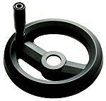 RS PRO Black Glass-Fibre Reinforced Technopolymer Hand Wheel, 100mm diameter