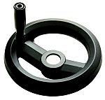 RS PRO Black Glass-Fibre Reinforced Technopolymer Hand Wheel, 200mm diameter